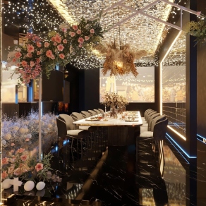 现代西餐厅3D模型下载